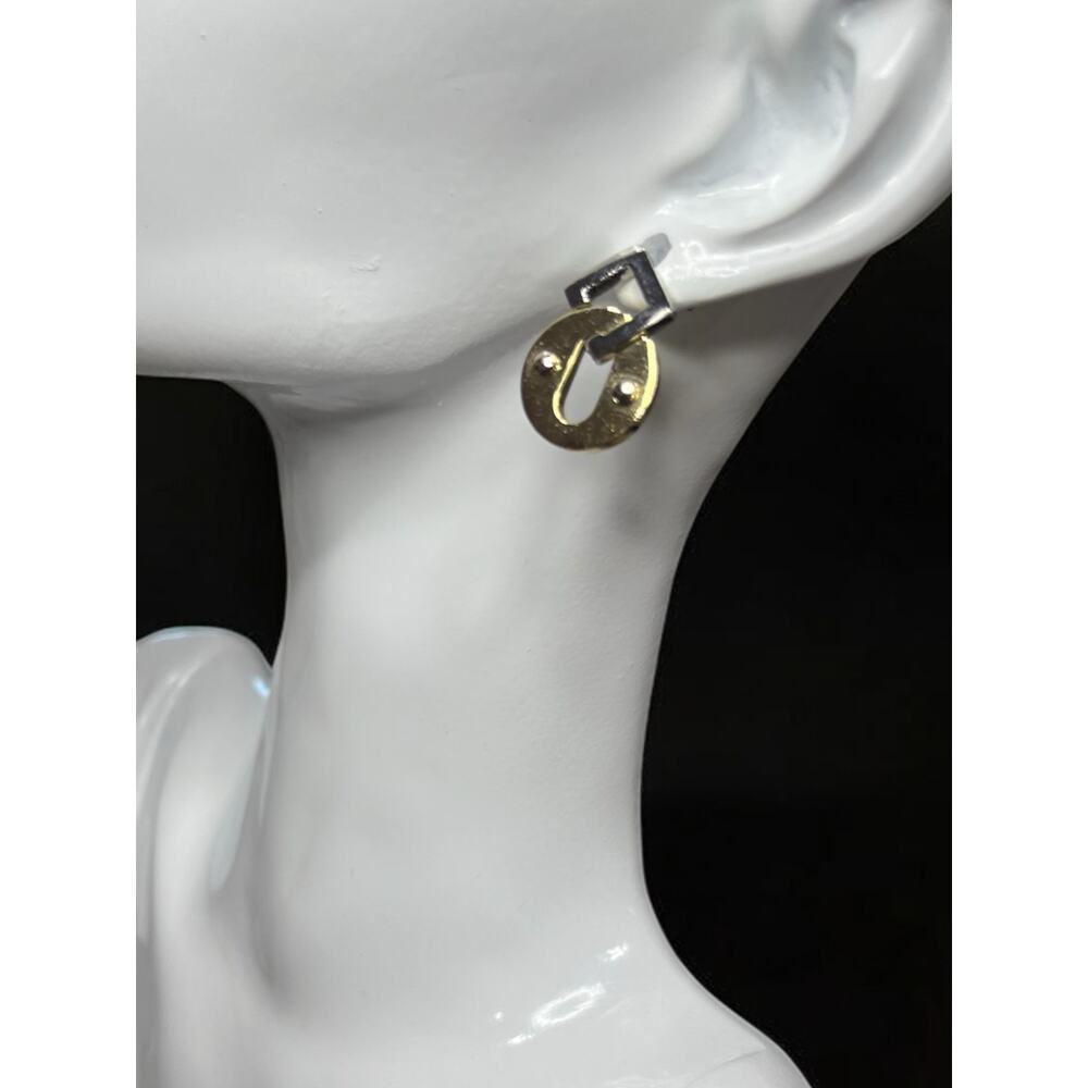 Coach 90288 Mixed Metal Geometric Drop Earrings - Picture 4 of 9